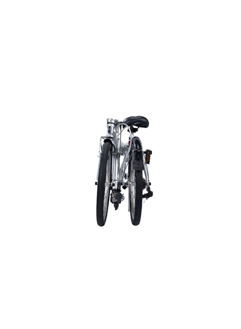 Dahon Route 20" Silver Folding Bike | 7-Speed Shimano Gear, 7005 Aluminum Frame  | Silver, 7-Speed Drivetrain - Image 5